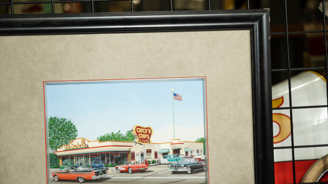 Chick'n Chips Drive-In Framed Lithograph at The World’s Largest Road ...