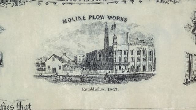 John Deere Framed Stock Certificate at The World s Largest Road Art