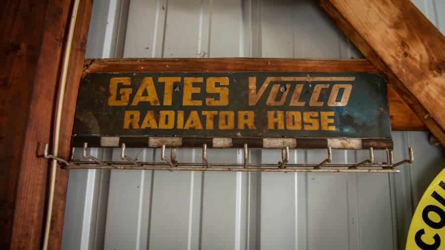 Gates Hose SingleSided Tin Display Rack at Elmer's Auto & Toy Museum Collection 2022 as F76