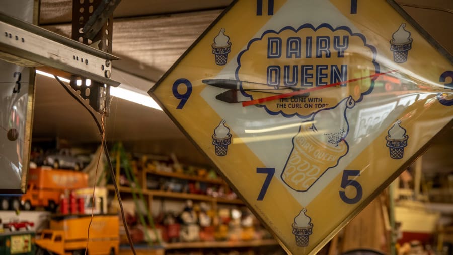 Dairy Queen Clock at Elmer's Auto & Toy Museum Collection 2022 as W231
