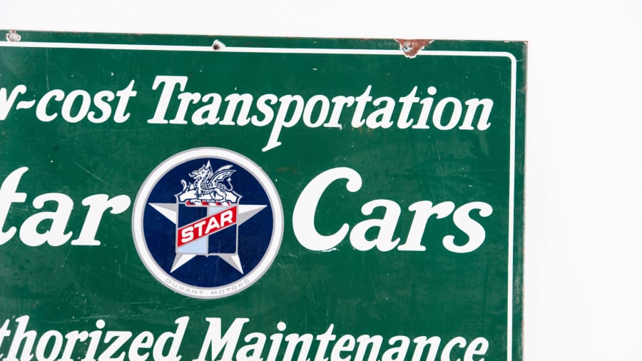 Star Cars Durant Motors, DoubleSided Porcelain 42x28 at Kissimmee 2020