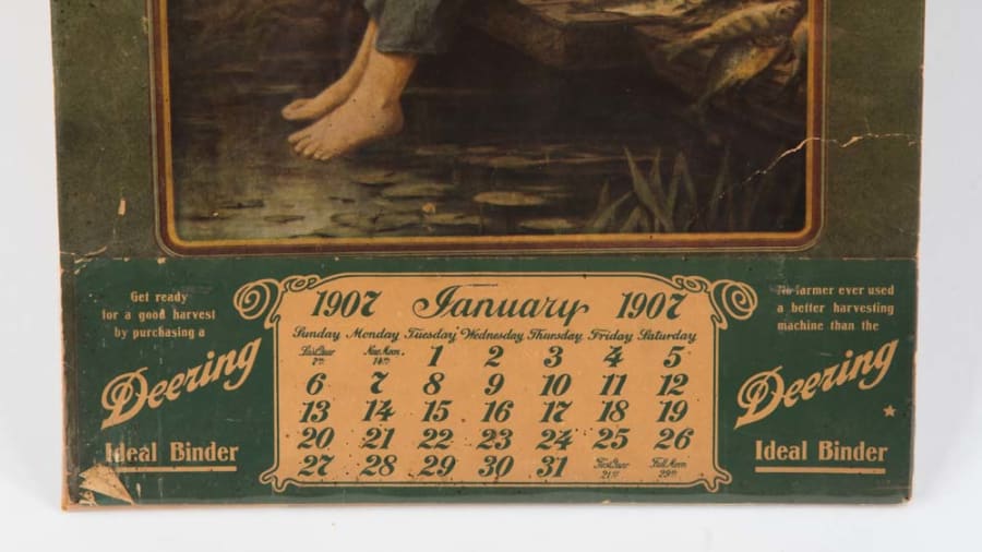 Deering 1907 Calendar at Gone Farmin #39 Iowa Premier 2017 as M107 Mecum