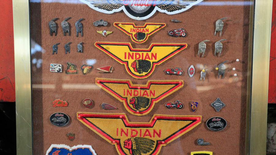 Indian Motorcycle Pins And Patches 20x30 Lot Of 62 At Las Vegas Motorcycles 2019 As J33 Mecum