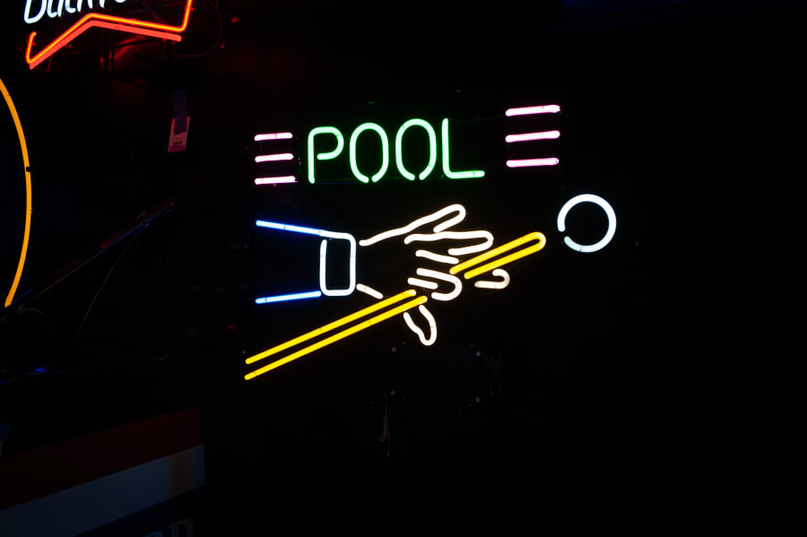 Pool Neon Sign at The Eddie Vannoy Collection 2020 as L105 Mecum Auctions