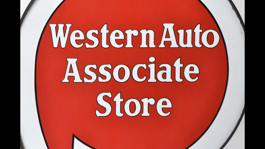 Western Auto Associate Store Sign DSP 63x81 at The Road Art Auction