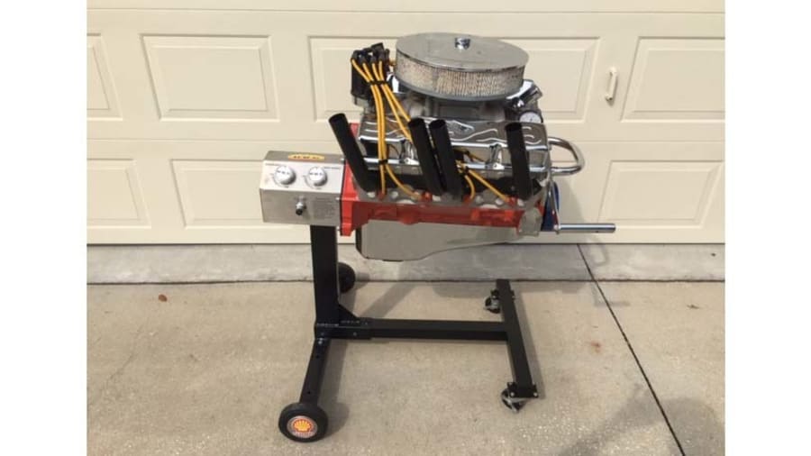 Hot Rod Engine BBQ Grill 30x48x30 at Indy Road Art 2019 as H388 Mecum