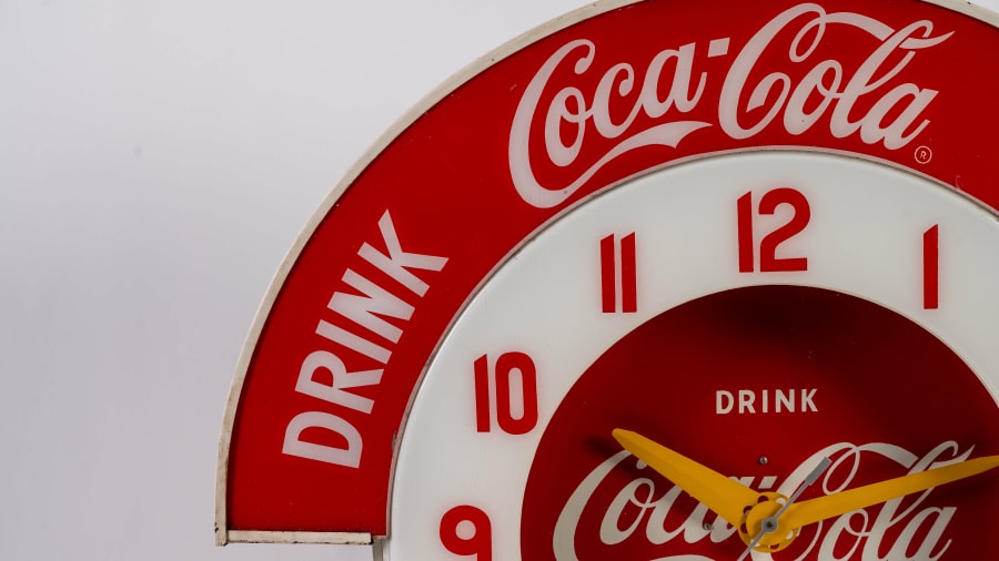 Coca-Cola Neon Clock at Indy Road Art 2022 as B29 - Mecum Auctions