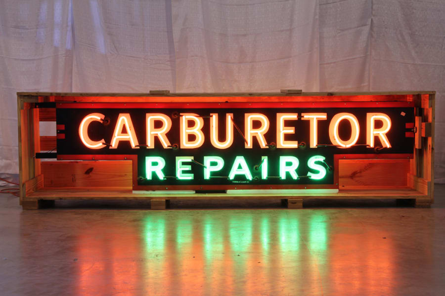Carburetor Repairs 90x22x16 at The Walker Sign Collection 2015 as F59