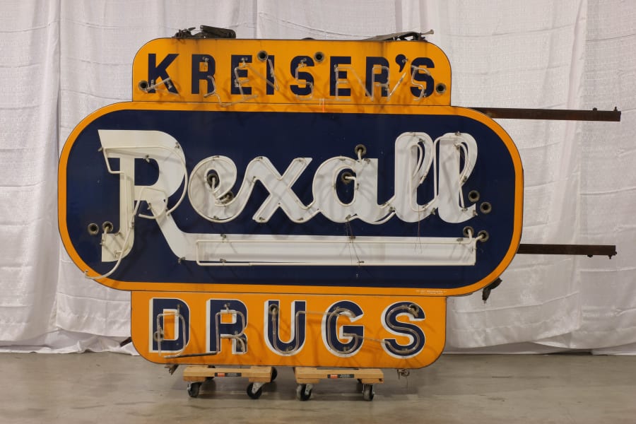 Kreiser's Rexall Drugs 88x62x12 at The Walker Sign Collection 2015 as