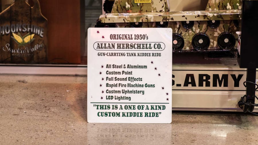 1950s Allan Herschell Co. Tank Coin-Operated Kiddie Ride at The World’s ...