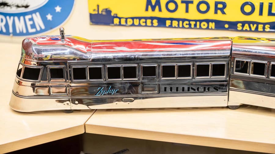 The Pioneer Zephyr Model Train at The World’s Largest Road Art Auction