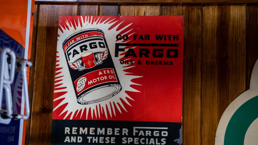 Fargo Motor Oil SingleSided Tin Sign at The World’s Largest Road Art