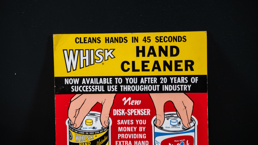 Whisk Hand Cleaner SingleSided Cardboard Advertisement at The World’s