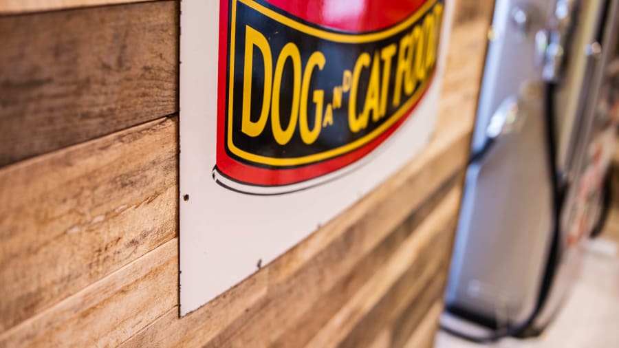 1930s Dr. Ross' Dog and Cat Food SingleSided Porcelain Sign at The