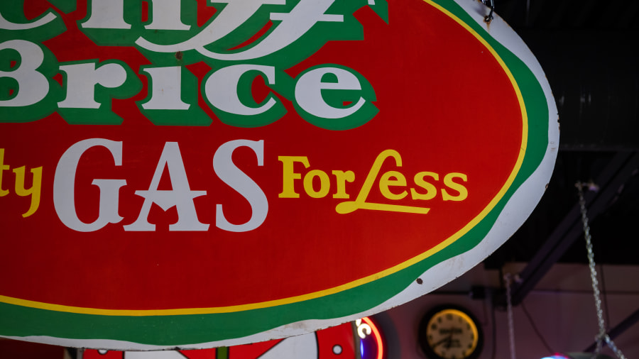 Cliff Brice DoubleSided Porcelain Sign at The World’s Largest Road Art