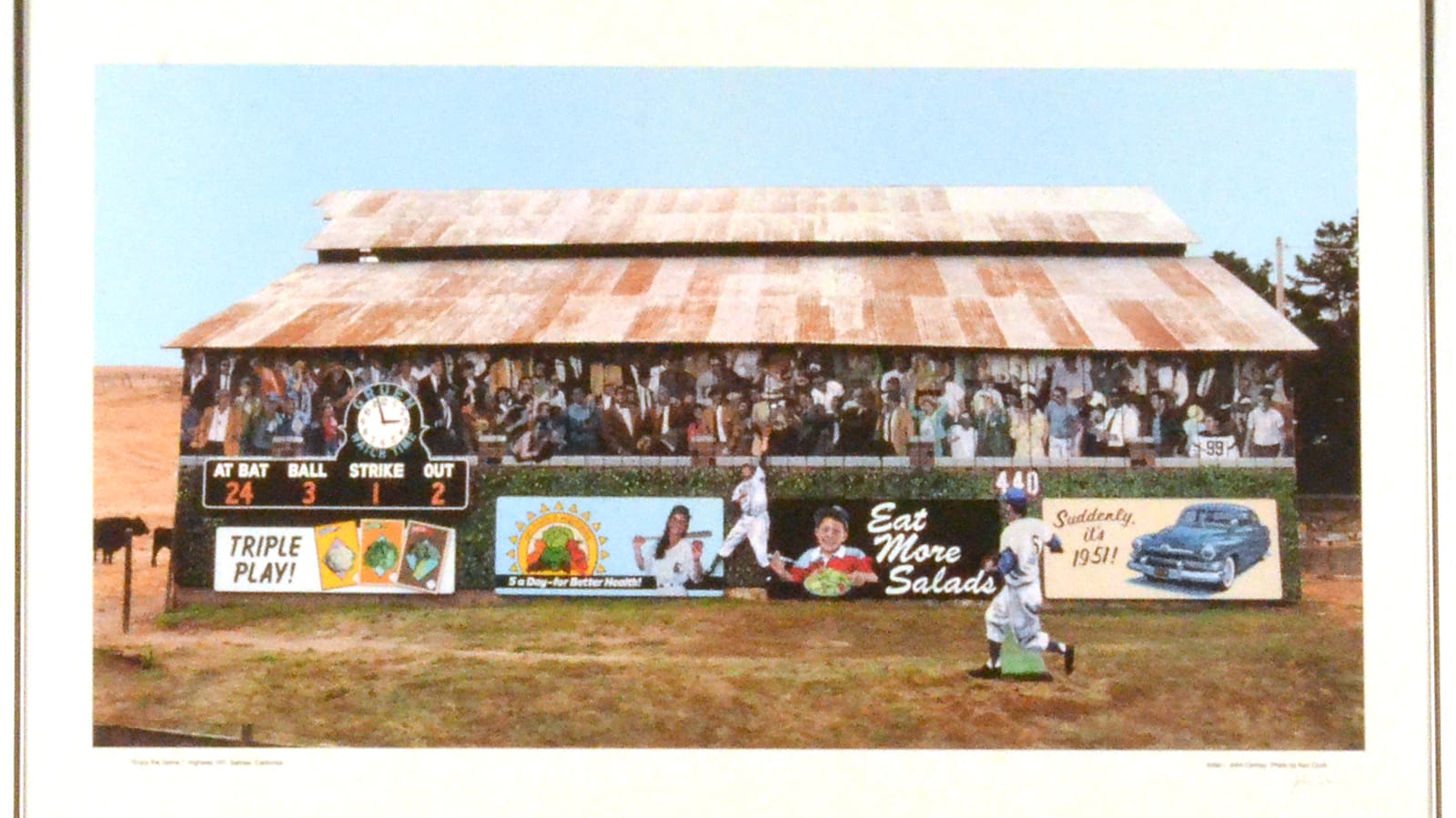 Baseball Player And Barn Art From Enjoy The Game Photo at Santa Monica