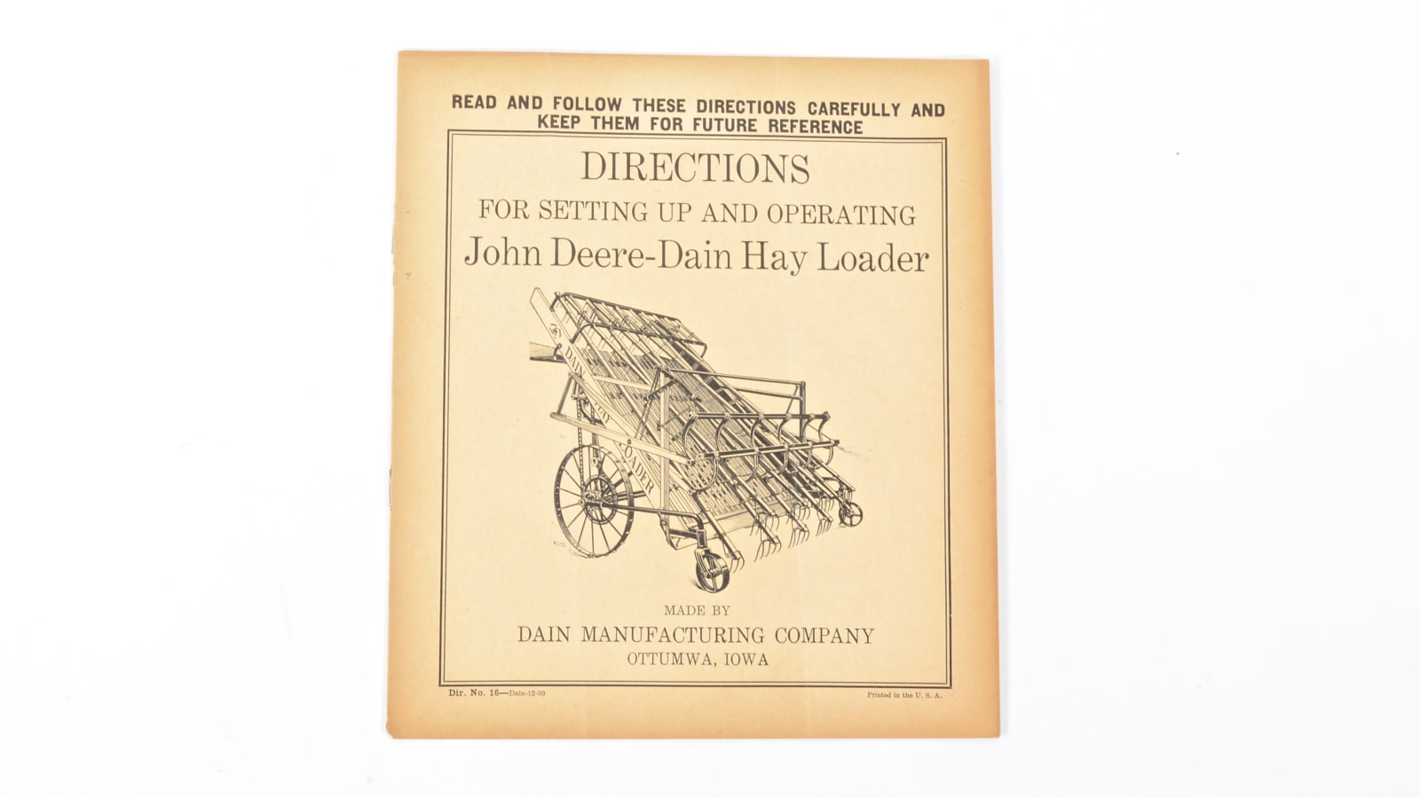 John Deere Dain Hay Loader Directions at Gone Farmin' Tractor Spring ...