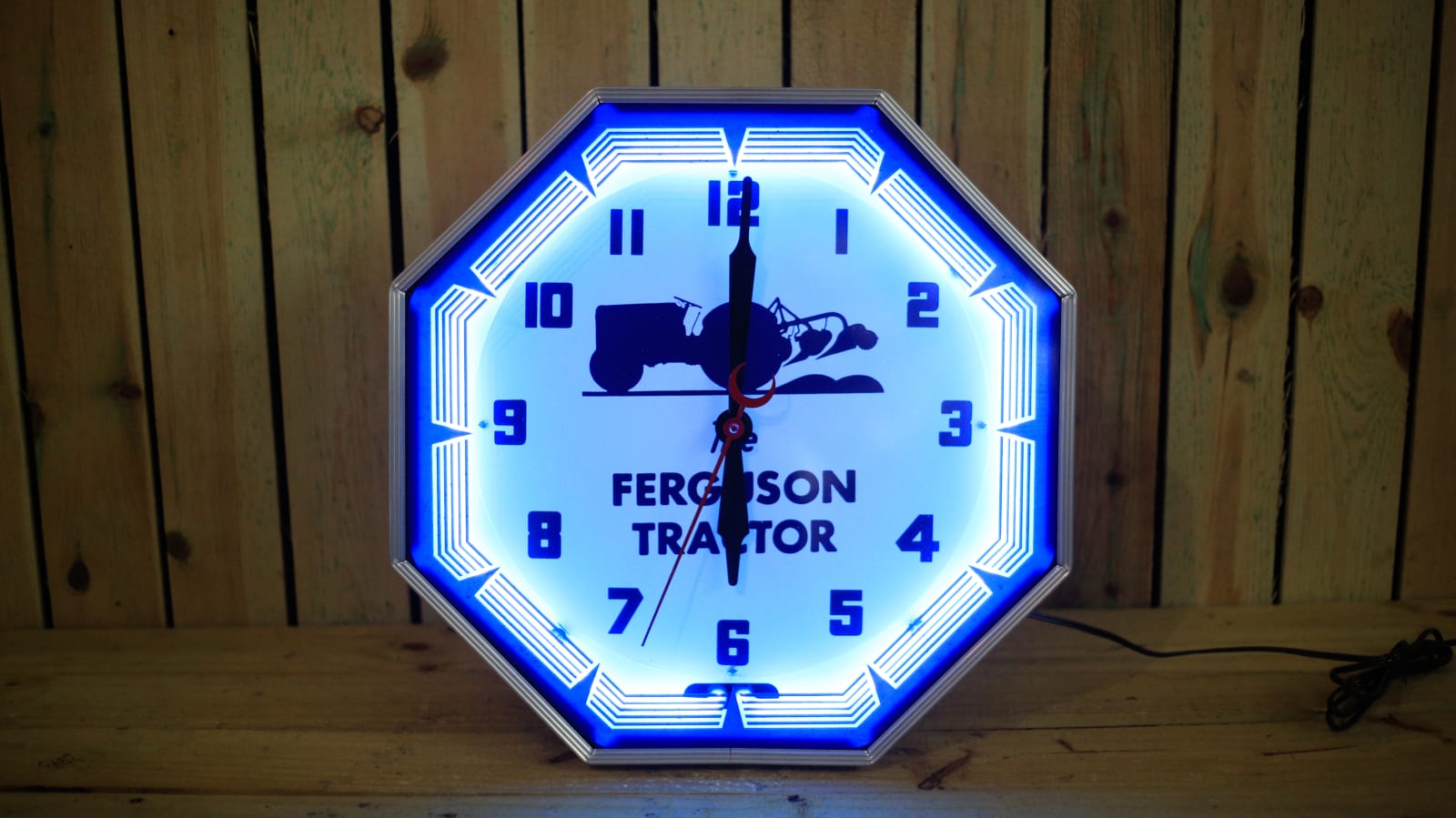 Ferguson Tractor Neon Clock, Reproduction 18x18 at Gone Farmin' Iowa Premier 2018 as H75 Mecum