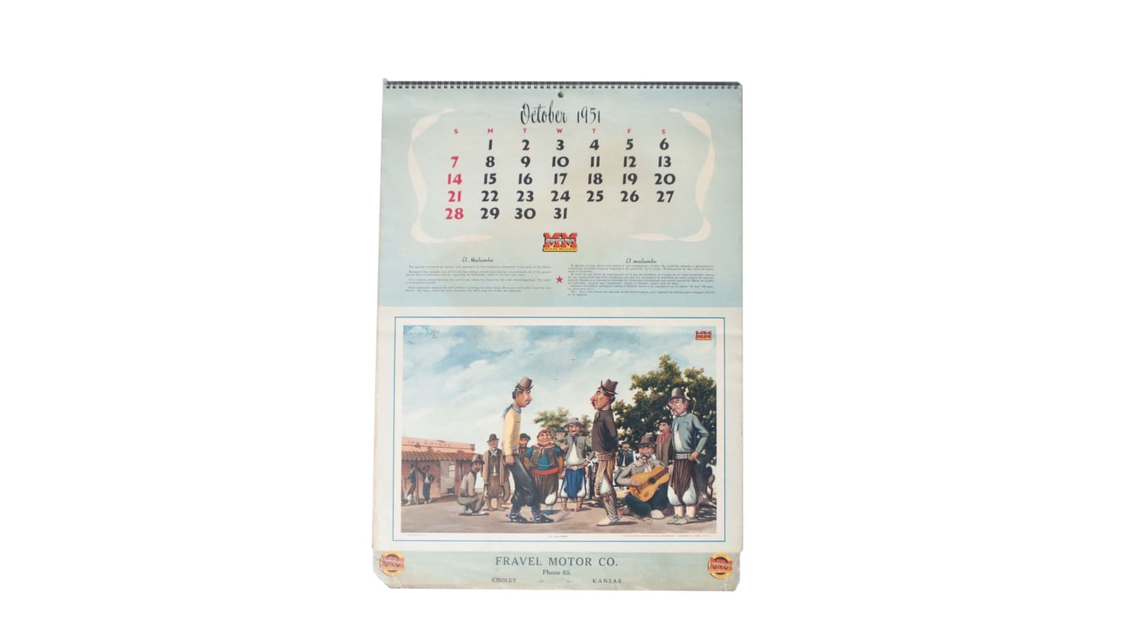 Minneapolis Moline Calendar at Gone Farmin #39 Fall Premier 2019 as B243