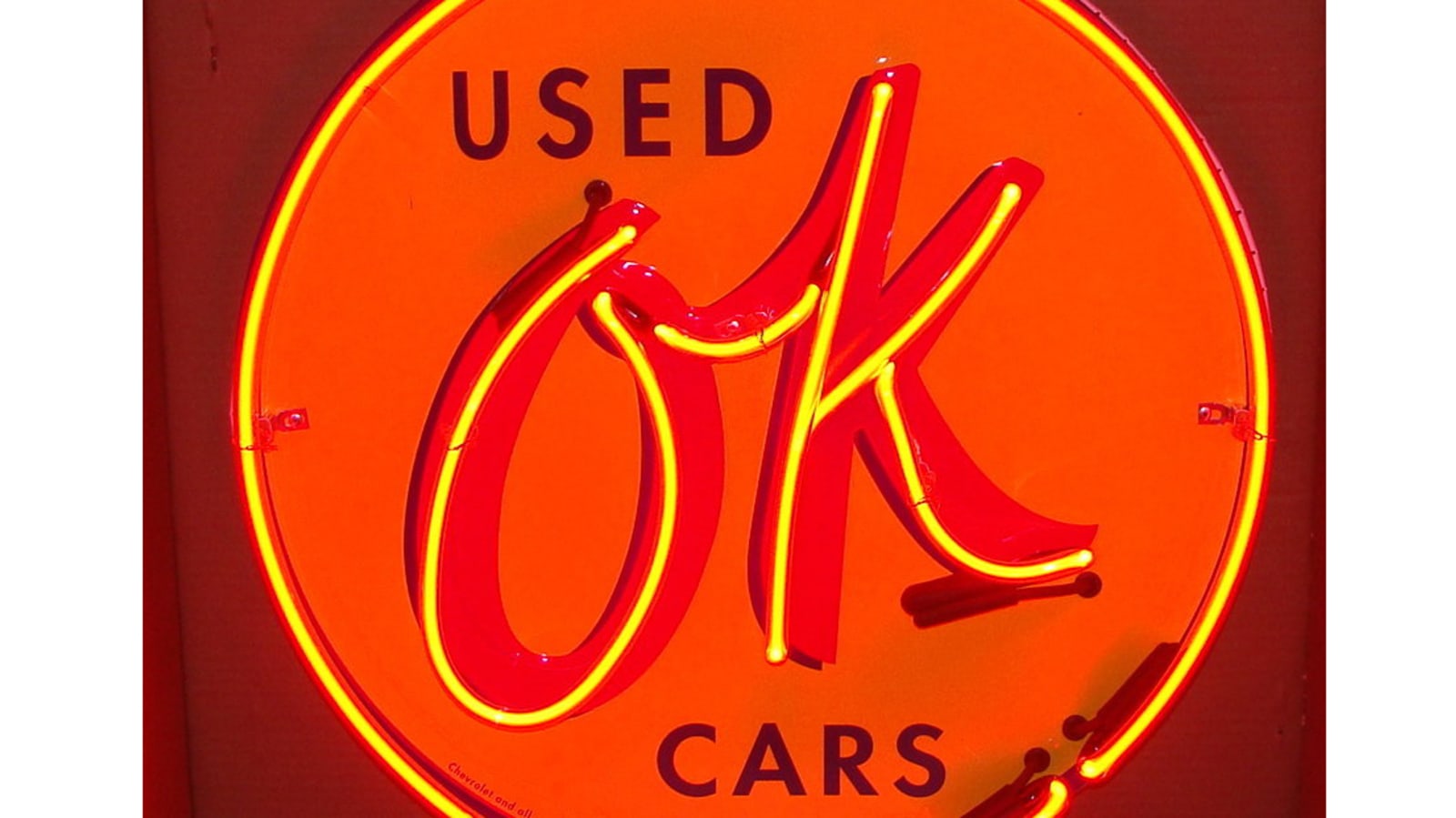 OK Used Cars Neon Sign 24in at Kansas City 2013 as J49 Mecum Auctions