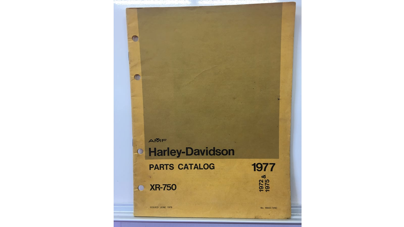 HarleyDavidson Parts Catalog XR750 1972, 1975, 1977 at Las Vegas