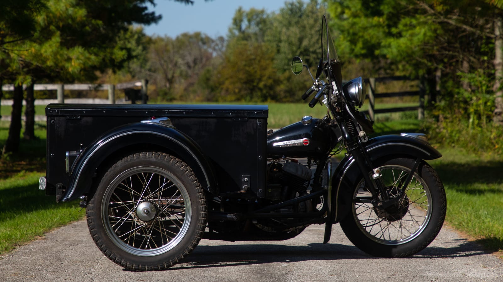 1942 HarleyDavidson WLA With Delivery Box Sidecar at Las Vegas