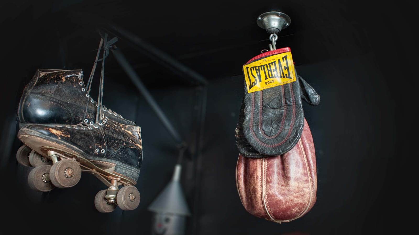 Roller Skates, Punching Bag And Boxing Glove Lot Of 3 at The Eddie