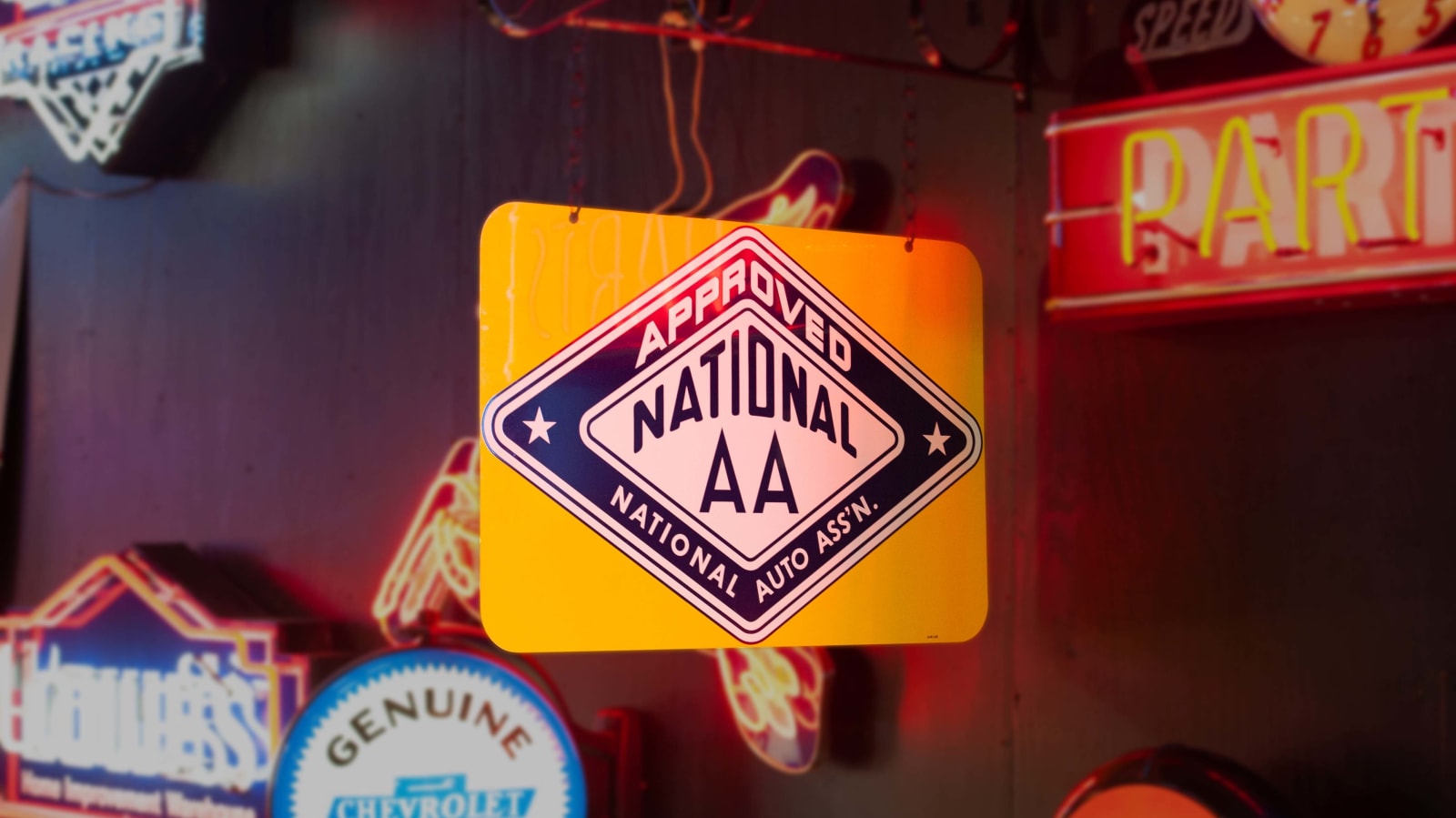 National Auto Association Tin Sign at The Eddie Vannoy Collection 2020
