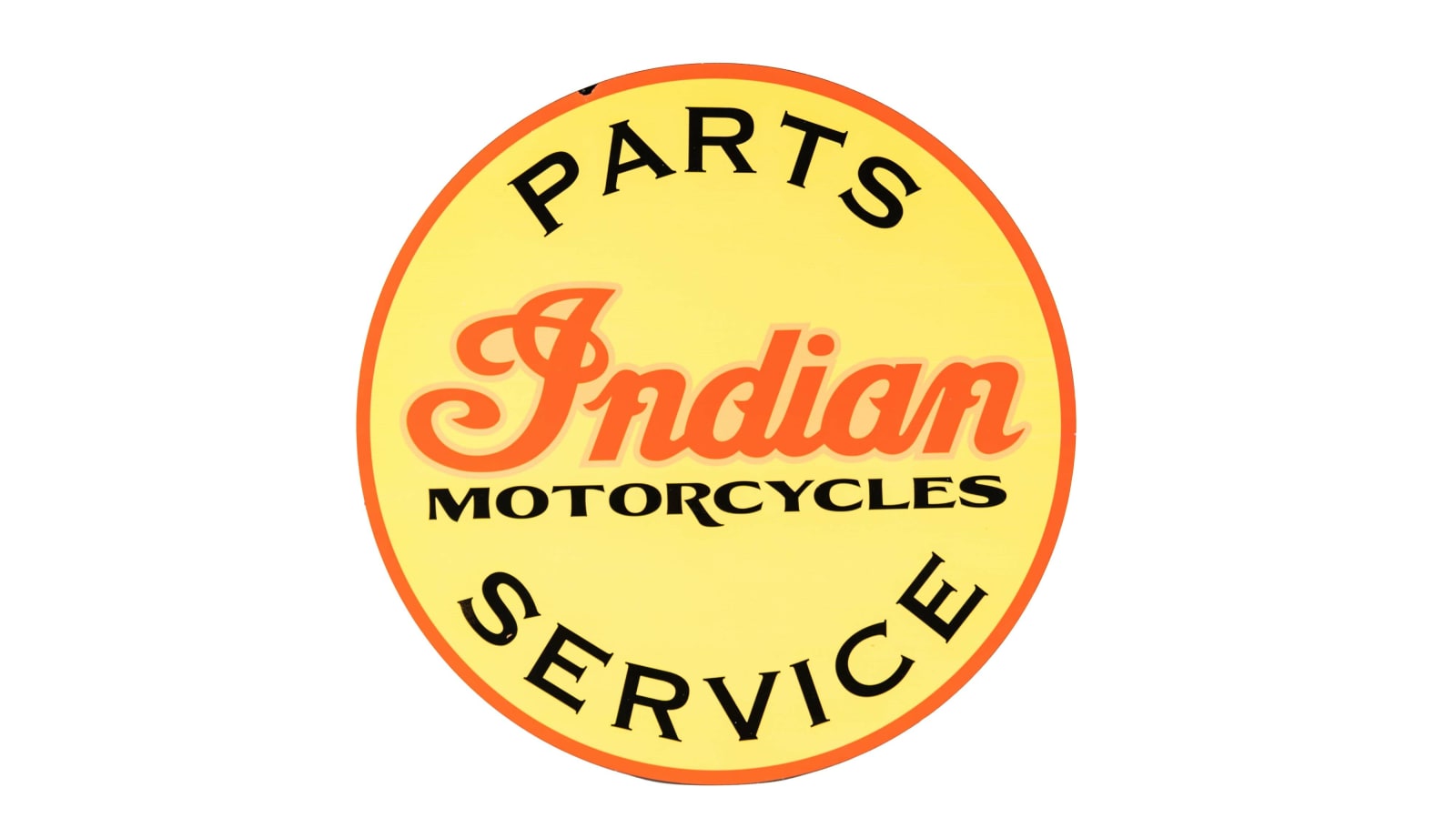 Indian Motorcycles Parts and Service SingleSided Tin Sign at