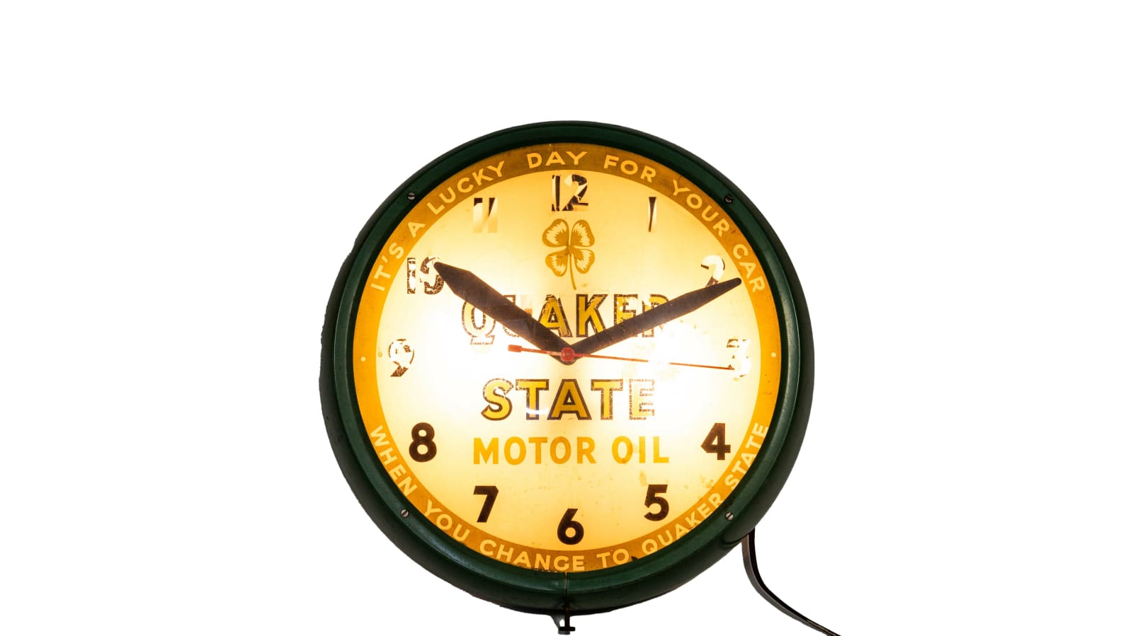 Quaker State SingleSided LightUp Clock at Indy Road Art 2022 as B108