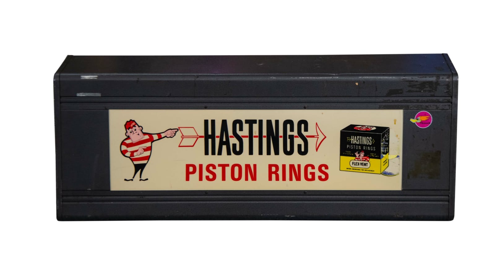 Hastings Piston Rings SingleSided LightUp Sign at Indy Road Art 2022