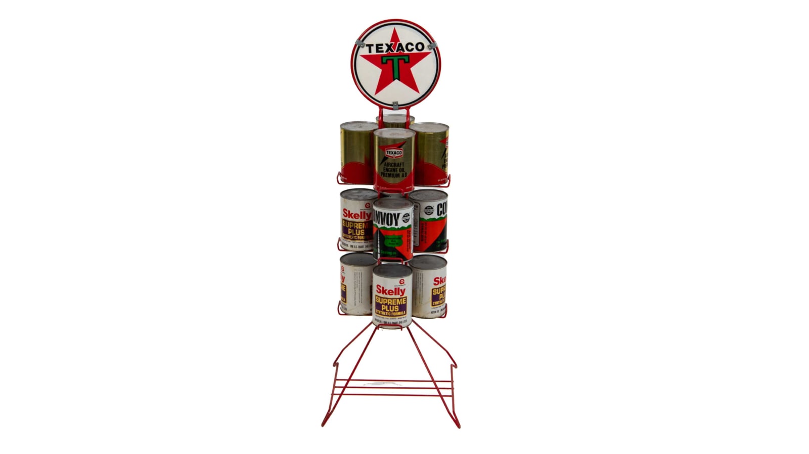 Texaco Oil Can Display Rack at Las Vegas 2023 as Z312 - Mecum Auctions