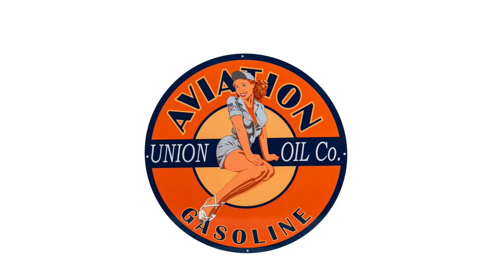 Union Oil Co. Aviation Gasoline SingleSided Tin Sign at Las Vegas 2023