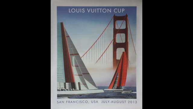 Louis Vuitton Cup, San Francisco, 2013 large poster by Razzia