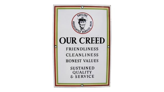 Associated Gasoline Service Creed Sign SSP 8x11 at Kissimmee 2016 as ...