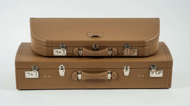 Mercedes-Benz Classic Cognac Leather Suitcase