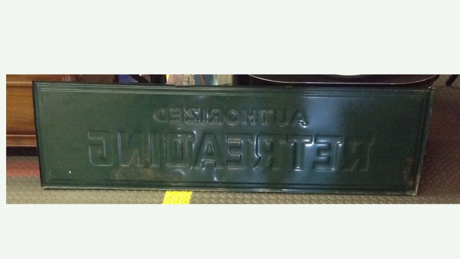 1950's Mohawk Authorized Retreading Sign 58x16 at Anaheim 2016 as H99
