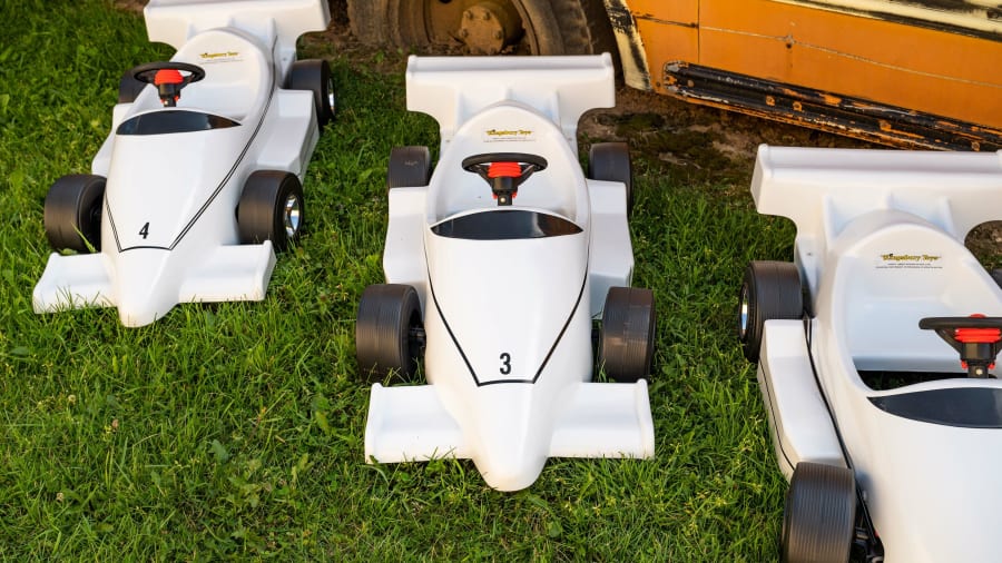 Kingsbury OpenWheel Racers Pedal Cars at Elmer's Auto & Toy Museum