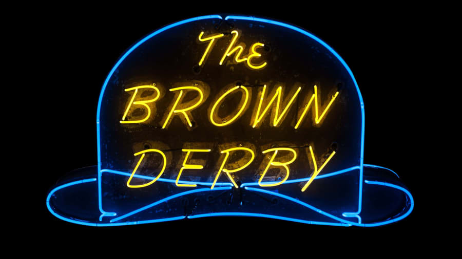 Brown Derby DoubleSided Tin Neon 83x51x16 at Kissimmee 2020 as Q219