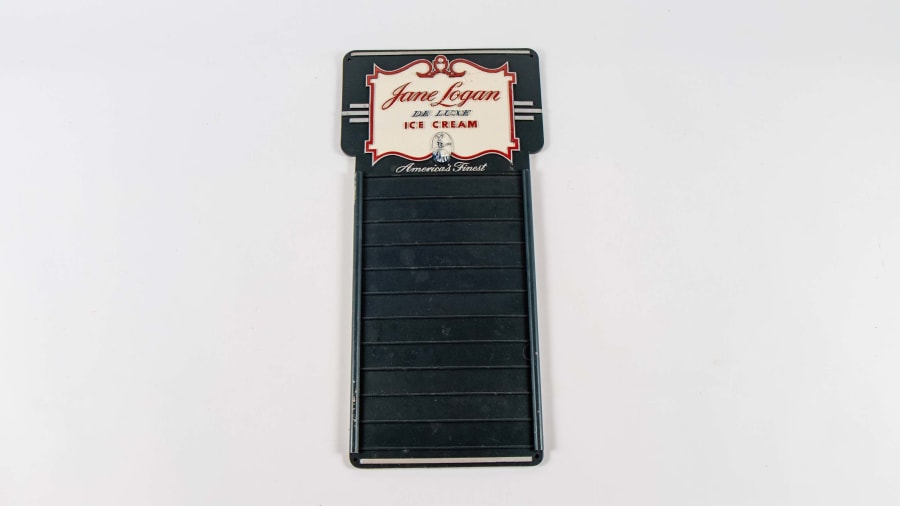 Jane Logan Deluxe Ice Cream SingleSided Plastic Menu Board at