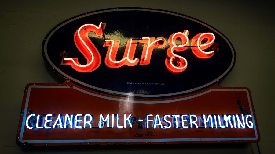 Surge Single-Sided Porcelain Neon Sign