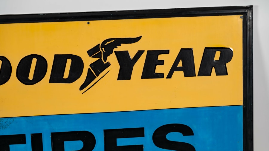 Goodyear Tires SingleSided Embossed Tin Sign at Harrisburg 2022 as