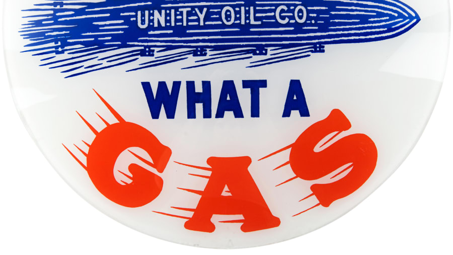 Unity Oil Co Single Globe Lens 15 Inches at The Road Art Collection