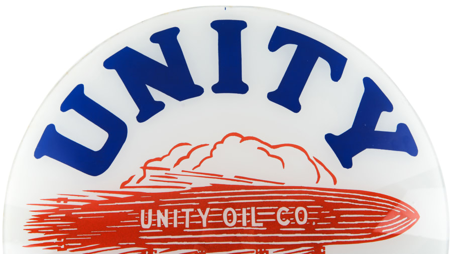 Unity Oil Co Single Globe Lens 15 Inches at The Road Art Collection