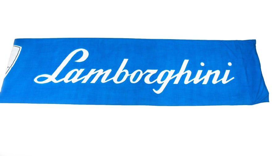 1960s-'70s Lamborghini Authorized Dealer Cloth Banner