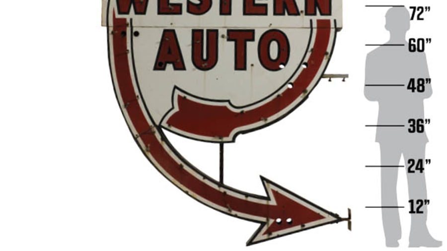 Western Auto 72x100x11 at The Walker Sign Collection 2015 as S262