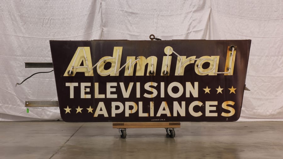 Admiral Television Appliances 72x29x14 at The Walker Sign Collection