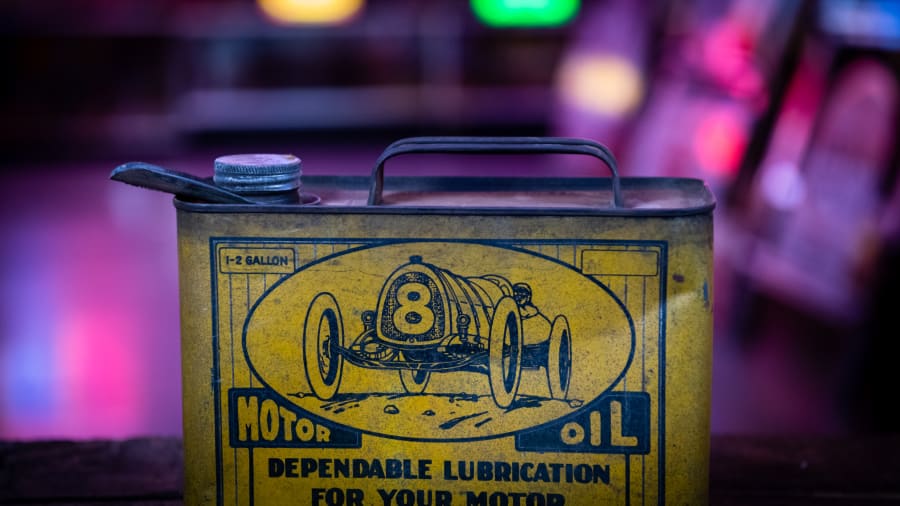 "Hoco" Motor Oil 1/2Gallon Oil Can at The World’s Largest Road Art Auction 2023 as F54 Mecum