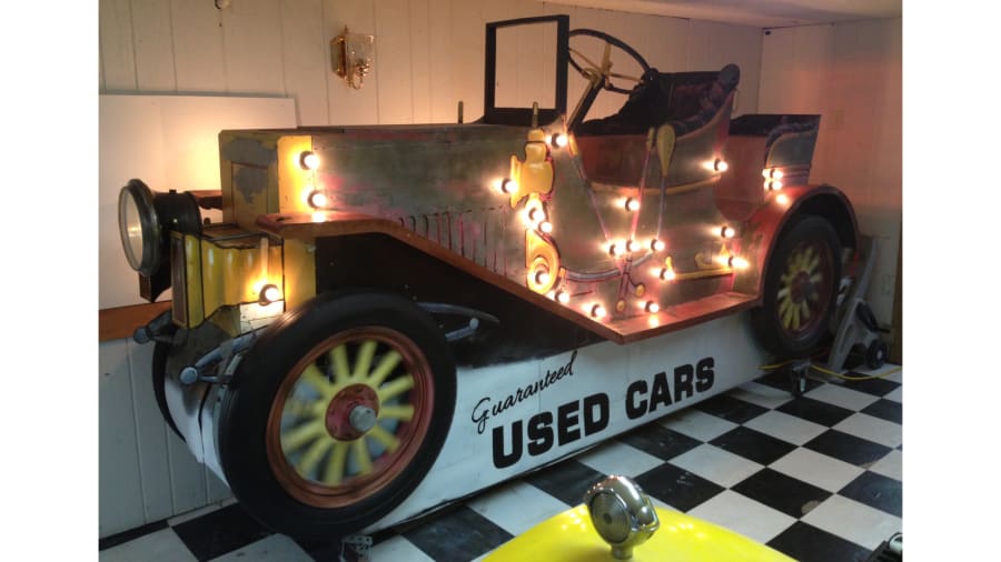 1930's Lighted Auto Sales Sign 144x78x34 at Kissimmee 2016 as P26