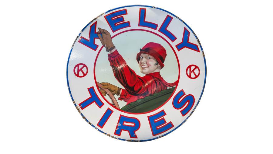 kelly-tires-single-sided-porcelain-sign-at-kissimmee-2022-as-m105